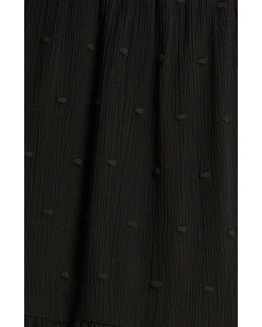 PAIGE Black Seine Off The Shoulder Silk Dress