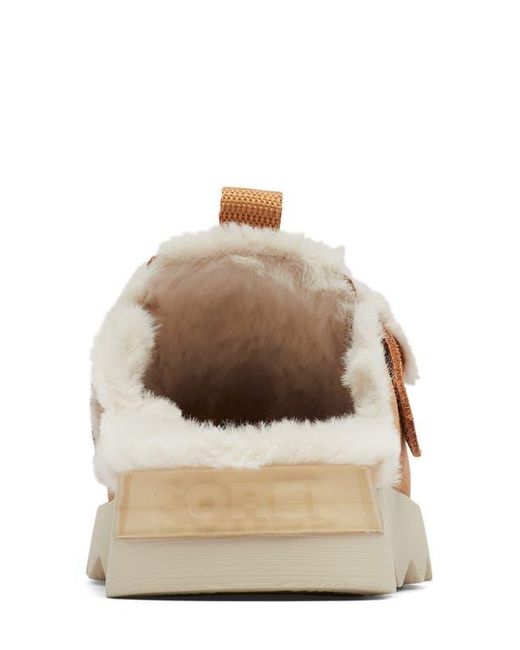 Sorel Brown Viibe Faux Fur Clog