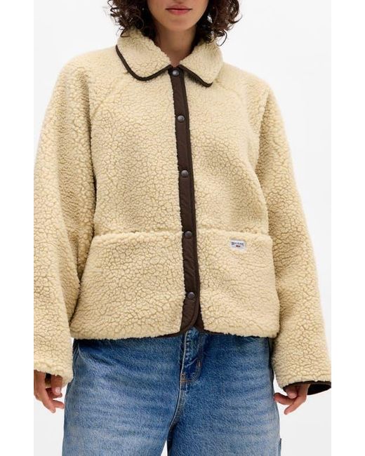 BDG Natural Reversible Fleece & Nylon Jacket