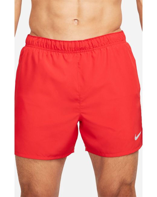 Nike Red Dri-fit Challenger 5-inch Brief Lined Shorts for men