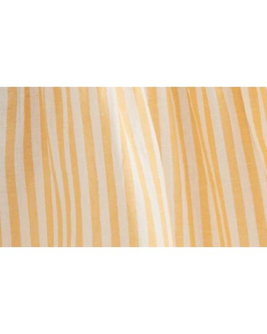 Marine Layer Natural Selene Stripe Smocked Midi Sundress