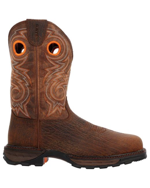 Durango Orange Composite Toe Western Work Boot for men