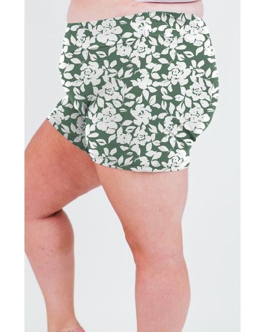 Calypsa Green Plus Size Swim Shorts