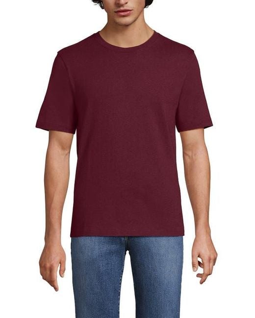 Lands' End Red Super-T Short Sleeve T-Shirt for men