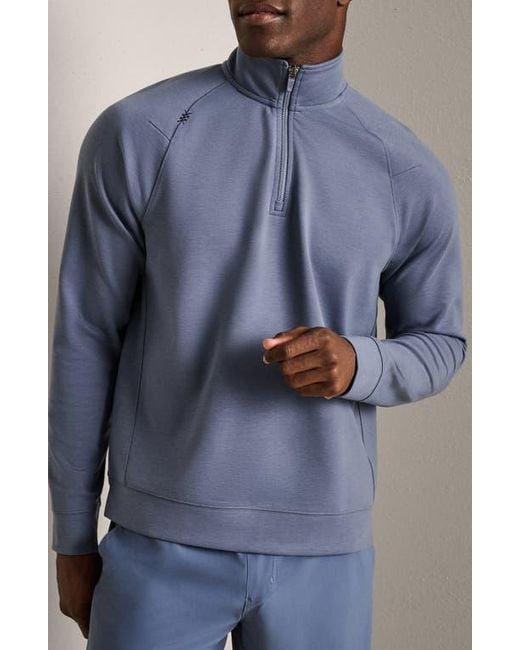 Rhone Blue Dreamstate Quarter Zip Pullover for men