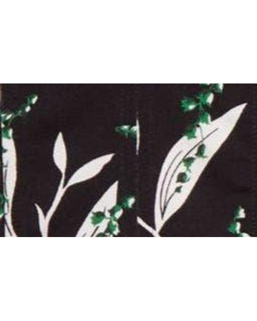 Rabanne Black Lily Of The Valley Print Corset Dress