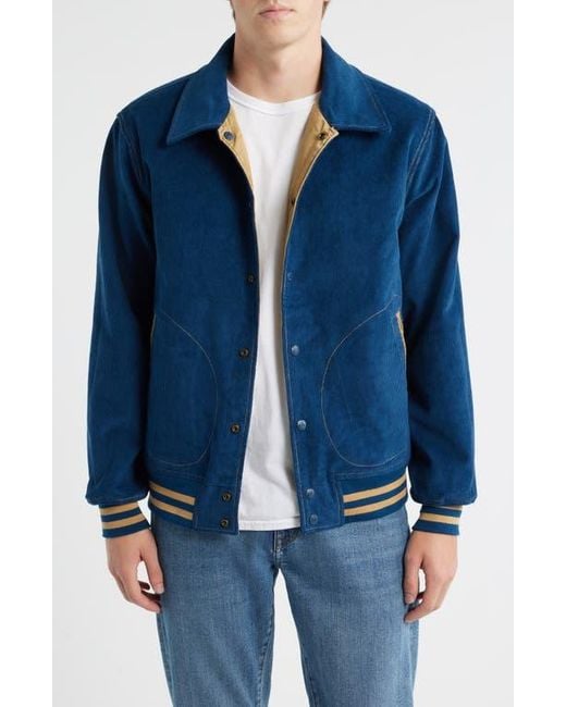 Schott Nyc Blue Reversible 'Baseball' Jacket for men