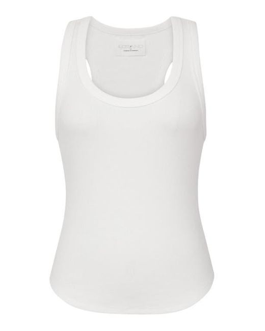 Losano White Serene Rib Tank
