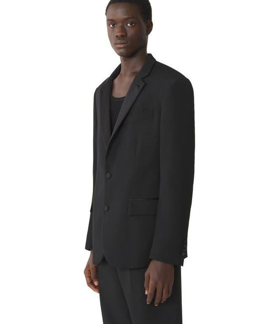 Lanvin Black Wool Jacket With Stand-Up Collar for men