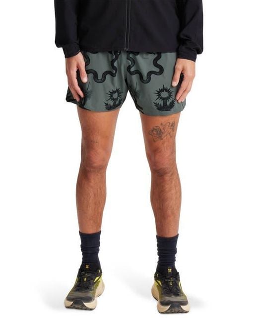 Roark Black Alta 5 Drawstring Shorts for men