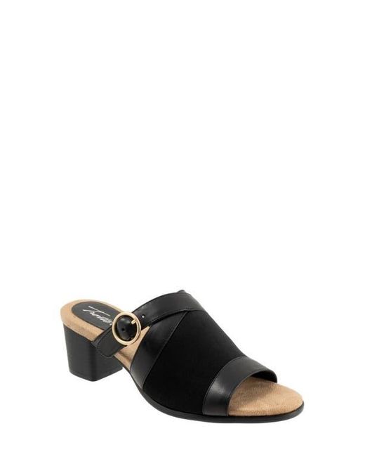 Trotters Black Mitzie Slide Sandal