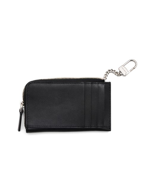 Marc Jacobs Black The Top Zip Multi Leather Card Holder