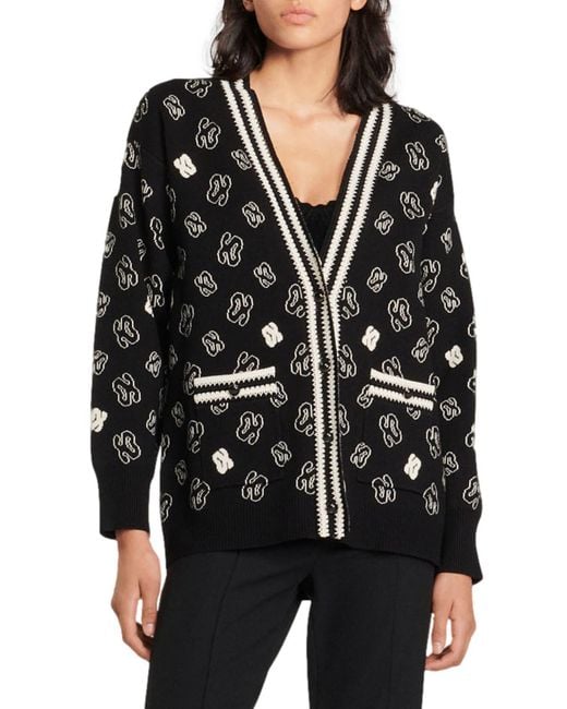 sandro reversible oversized cardigan