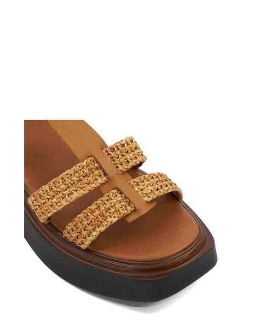 Dune Brown Lyons Platform Sandal