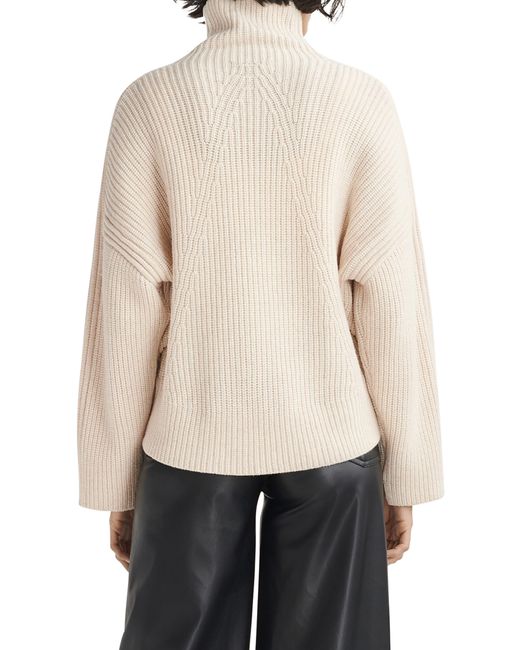 Rag & Bone Connie Wool Turtleneck Sweater in Natural | Lyst
