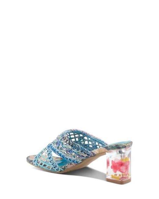 Spring Step Blue Lacyloops Sandal