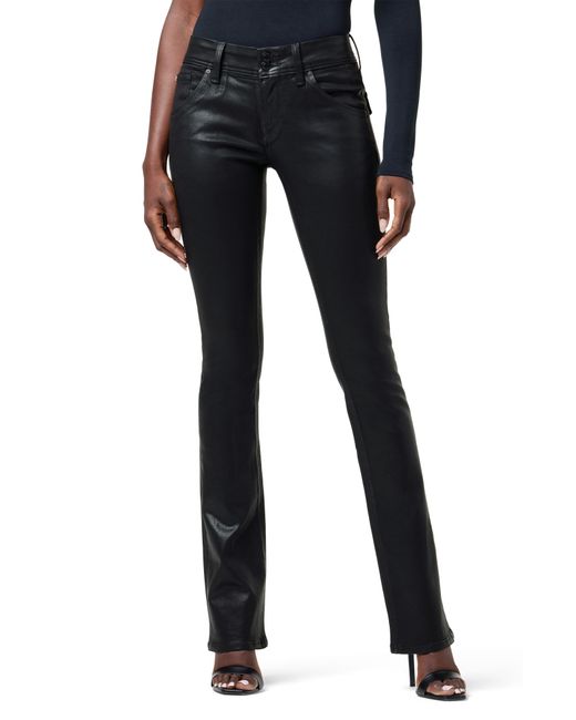 Hudson Jeans Beth Coated Baby Bootcut Jeans in Black | Lyst