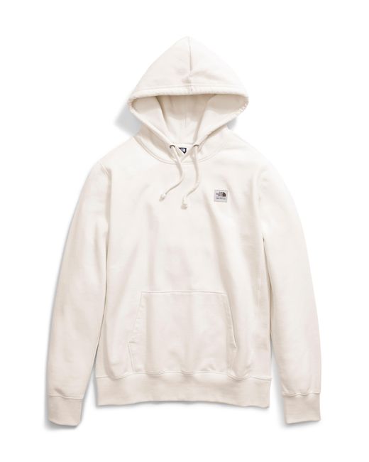 The North Face White Heritage Patch Recycled Cotton Blend Hoodie for men