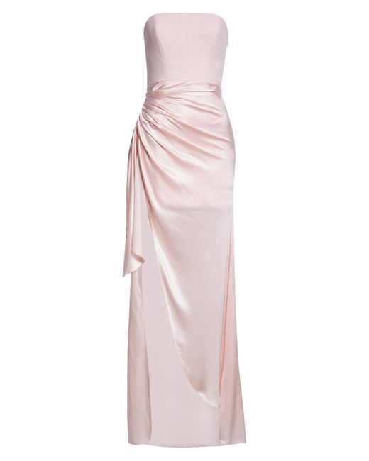 Cinq À Sept Multicolor Rania Strapless High-low Gown
