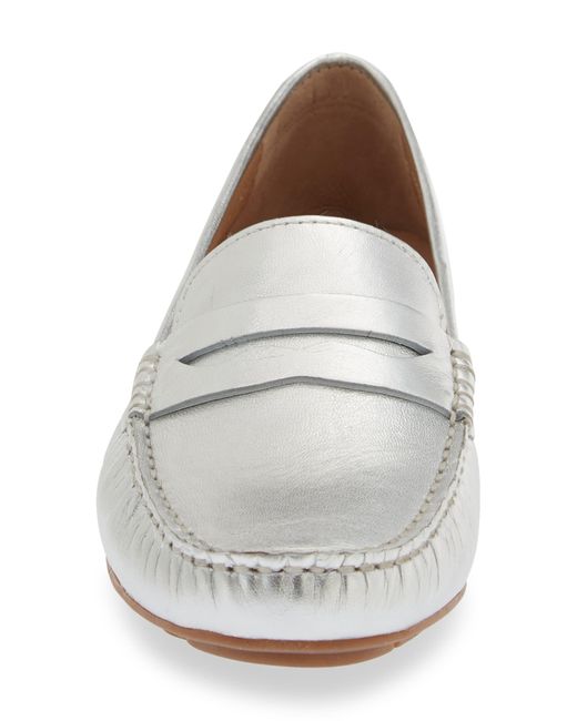 The Flexx White Penny Driving Loafer