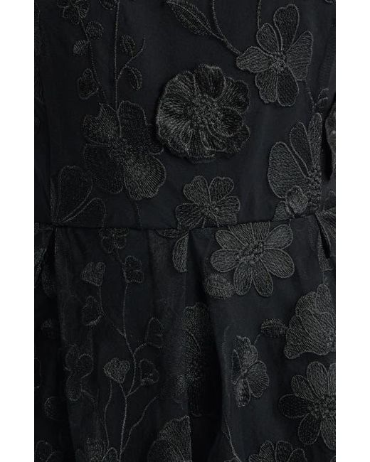 Sam Edelman Women's Black Floral Embroidered Minidress