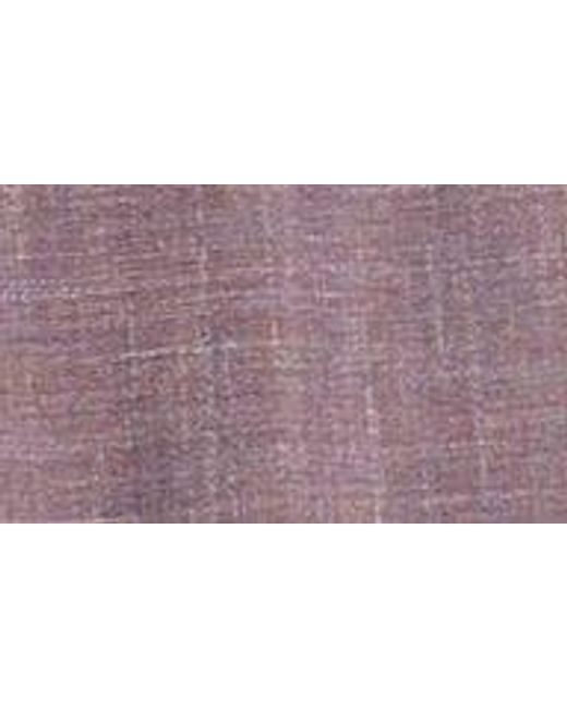 Ted Baker Purple Jerome Trim Fit Soft Constructed Flat Front Wool & Silk Blend Dress Pants for men