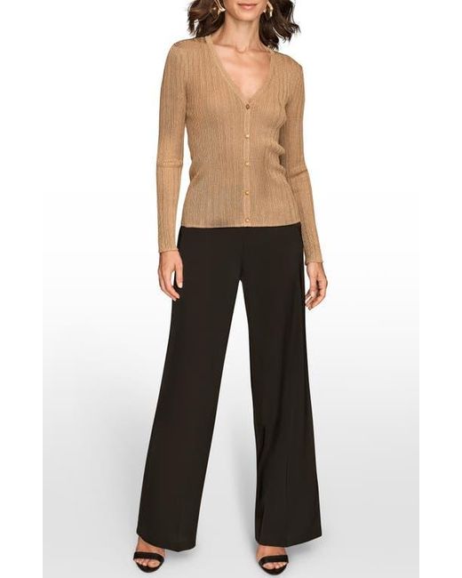 Donna Karan Black Metallic Cardigan