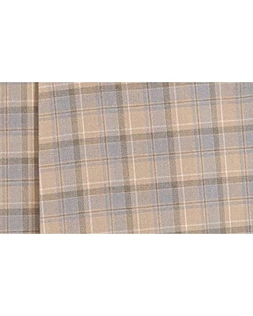 Avec Les Filles White Plaid Pleated High Waist Skirt