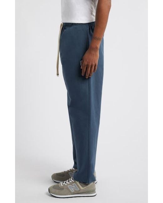 Standard Issue Blue Pd Cotton Blend Drawstring Slacker Pants for men