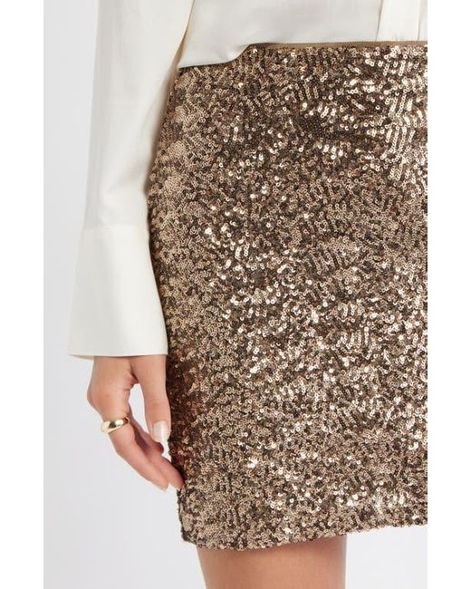 Open Edit Multicolor Sequin Miniskirt