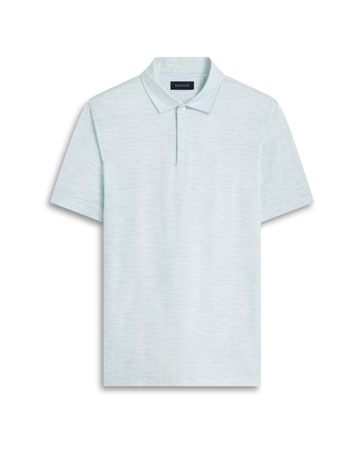 Bugatchi Blue Victor Ooohcotton Print Polo for men