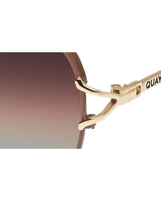 Quay Brown High Key Twist 60Mm Gradient Aviator Sunglasses