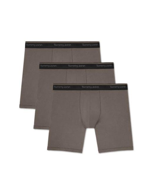 Tommy John Black 3-Pack Ultra Soft Flex Boxer Briefs for men
