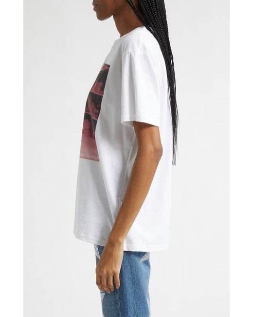 Collina Strada Blue Oversize Organic Cotton Graphic T-Shirt