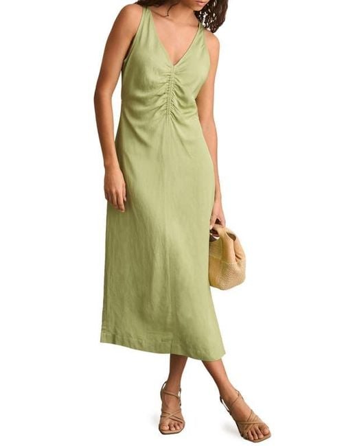 【海外限定】REISSドレス☆Pari Ruched Neck Dress, Green Reiss Pari Ruched Neck Dress, Green
