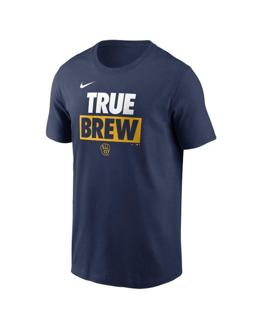 Nike Rewind Colors (MLB Milwaukee Brewers) Men's 3/4-Sleeve T-Shirt