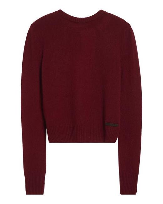 Marni Red Open Back Logo Sweater