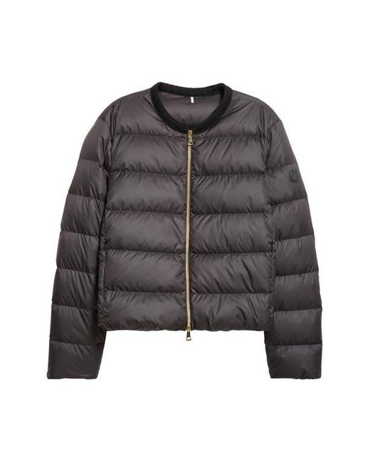 Moncler Black Mauvezin Mixed Media Down Puffer Jacket