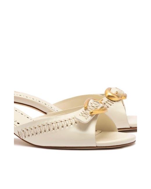 Larroude White Verona Mule