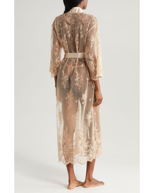 Rya Collection Brown Darling Sheer Lace Robe