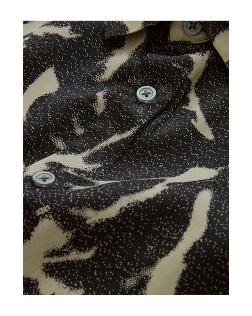John Varvatos Black Ross Abstract Button-Up Shirt for men
