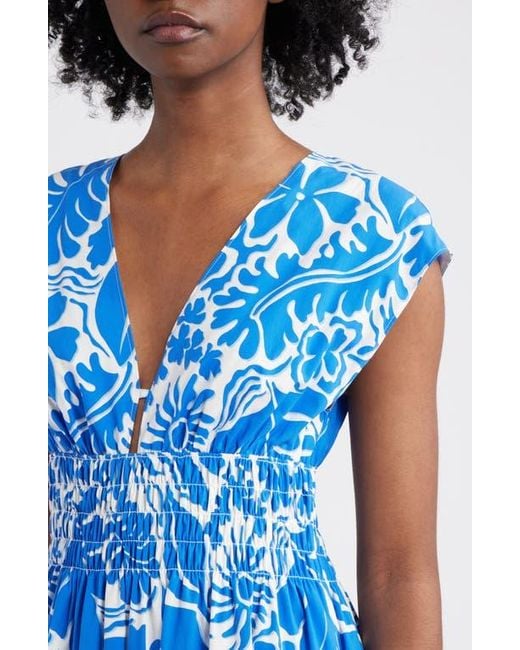 Rails Blue Roxanne Print Midi Dress