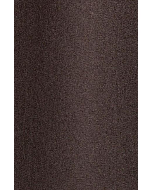 Michael Kors Brown Pleated Tie Neck Sleeveless Silk Shirtdress