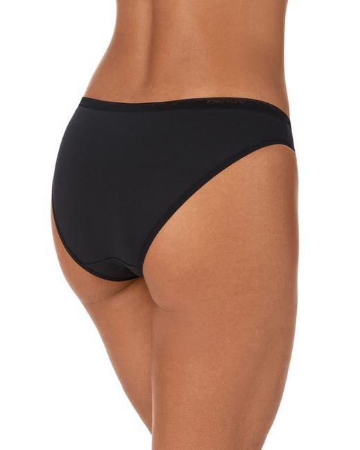 DKNY Black Table Top Stretch Cotton Blend Bikini