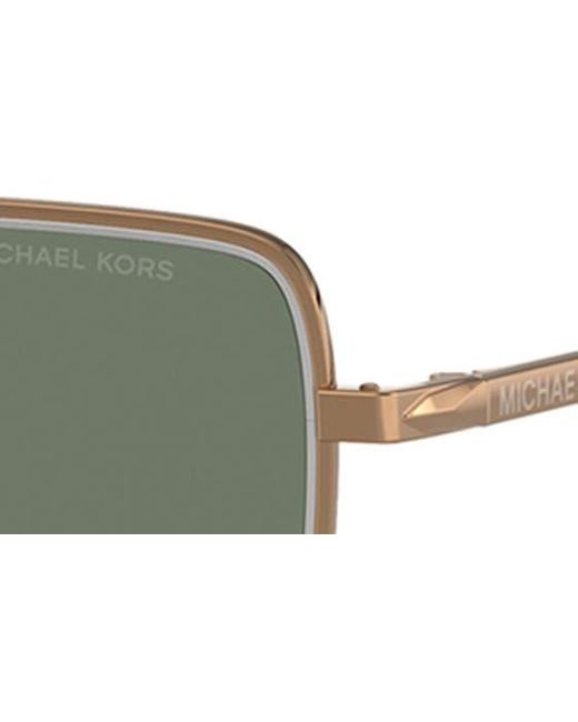 Michael Kors Green Blue Ridge 58mm Square Sunglasses for men