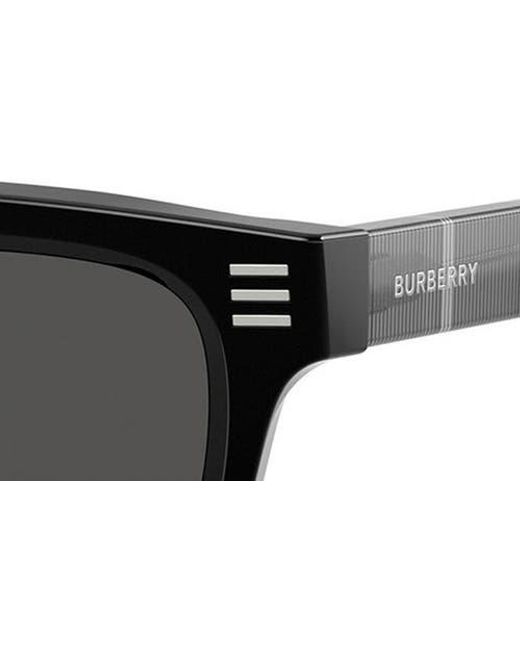 Burberry Black 51Mm Rectangular Sunglasses for men