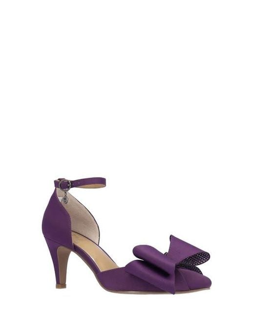 J. Reneé Purple Pammie Pointed Toe Ankle Strap Pump