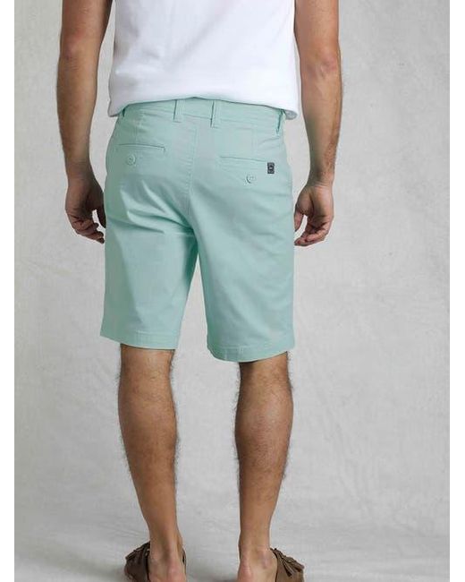 Weird Fish Blue Rayburn Flat Front Shorts for men