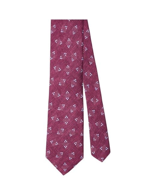 Robert Talbott Purple Robert Geometric Print Best Of Class Necktie for men