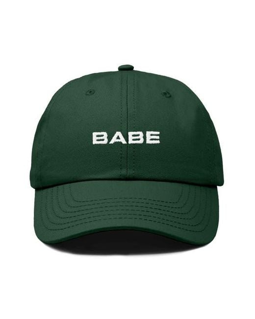 Alix Green Babe Embroidered Cap